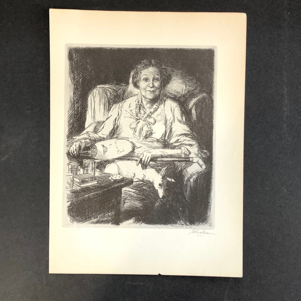 John Sloan "Mother" 1930s Art Print Treasury Collection Sketch Vintage